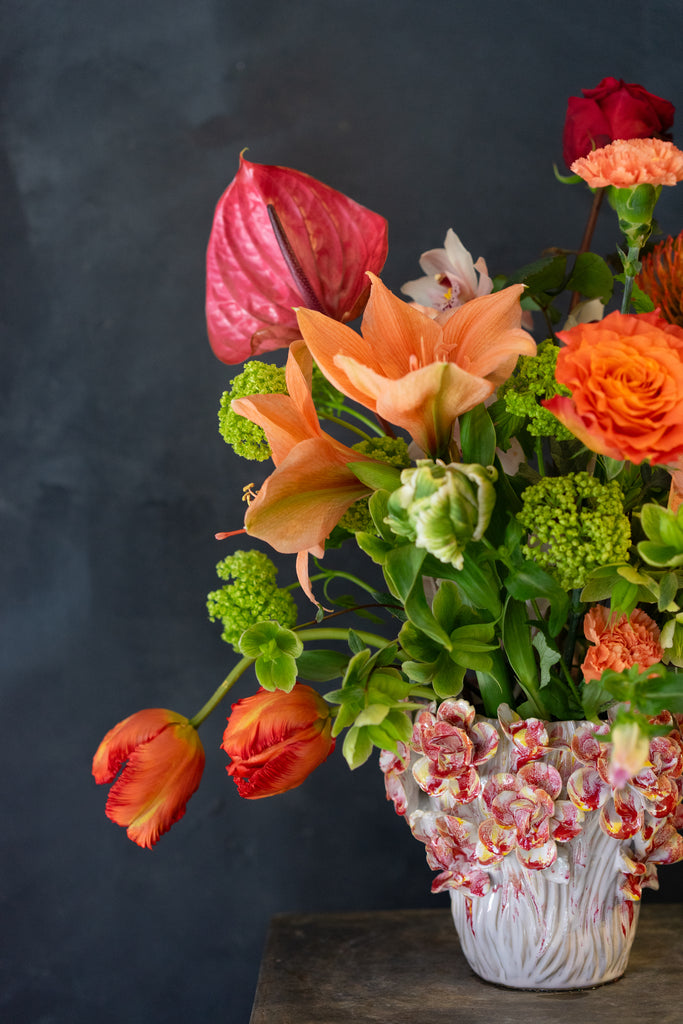 Rose Cluster Arrangement Vase – Ceramic thumbnail